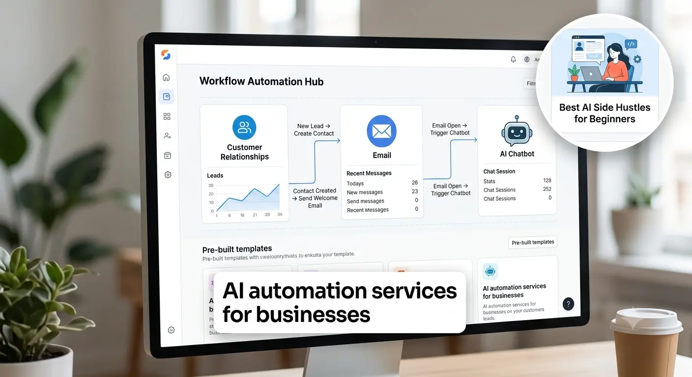 Best AI Side Hustles for Beginners AI automation services for businesses